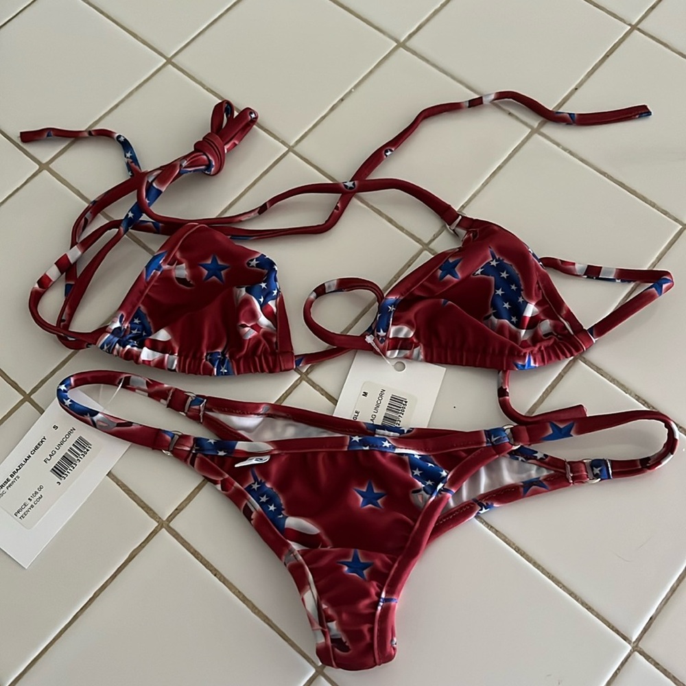 Teeny B Flag Unicorn Bikini